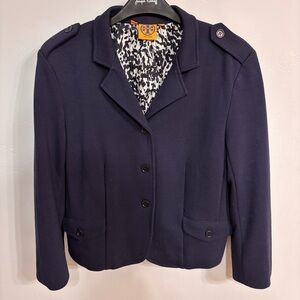 Tory Burch Navy Blue Women's Blazer -Sz Medium EUC